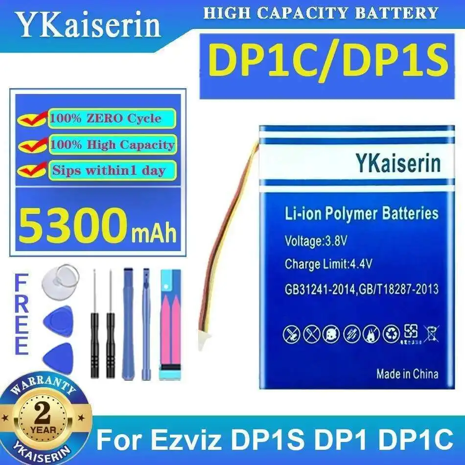 

Stable DP1C DP1S For Ezviz DP1 Smart Camera Battery 5300Mah Reliable Power Supply