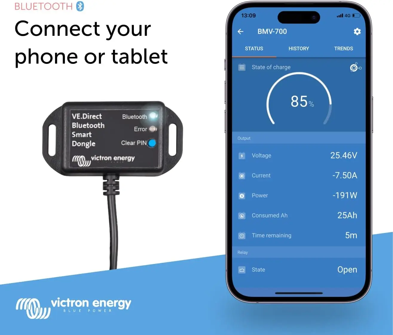 VE.Direct Smart Dongle (Bluetooth) - مراقبة لاسلكية لـ BMV وMPPT - متوافقة مع iOS وAndroid عبر تطبيق VictronConnect #2