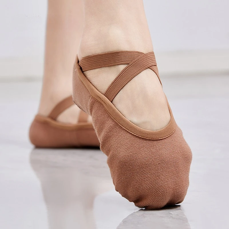 

New Dance Shoes Women's Soft-soled Ballet Four-sided Elastic Cloth Adult Classical Practice Cat Claw Shoe Cross-border Wholesale