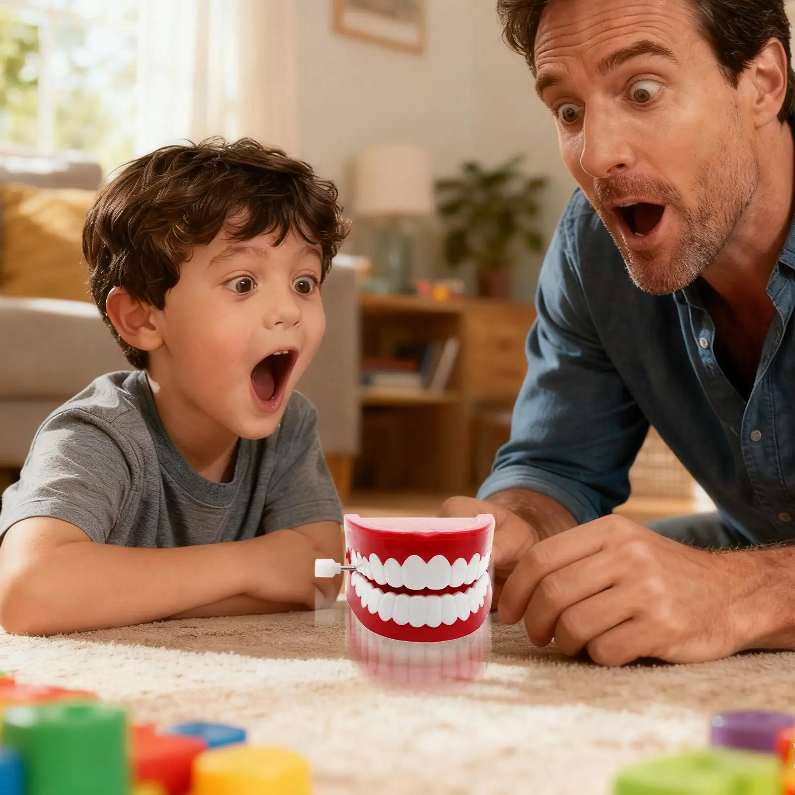 لعبة هزازة الأسنان، لعبة مضحكة على شكل عقارب الساعة، لعبة أسنان المشي للأطفال والأطفال والأصدقاء والعائلة والكبار والأولاد والبنات #4