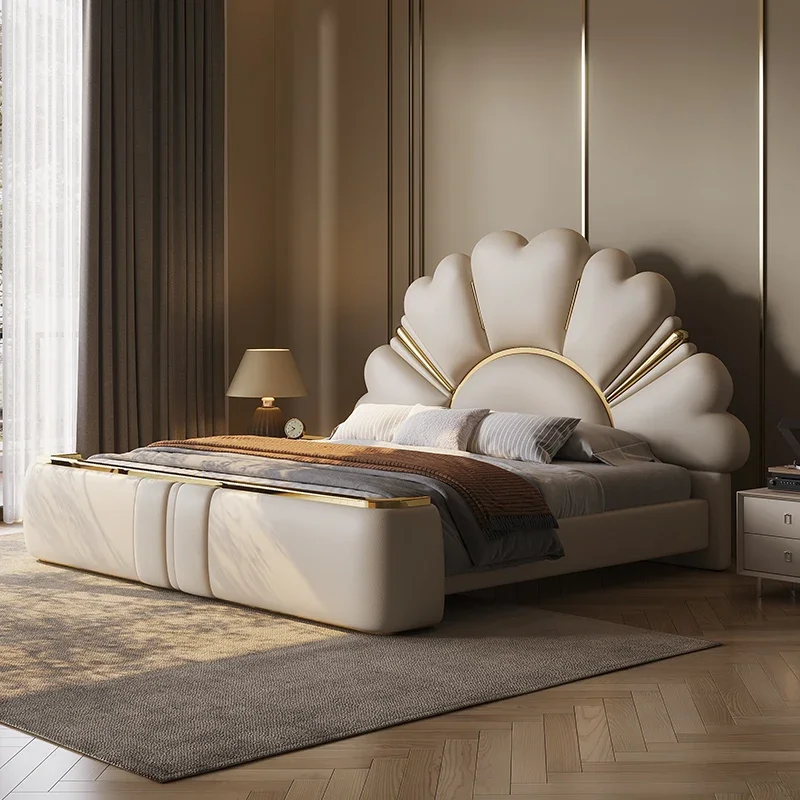 

Leg Kids European Double Bed Queen Modern Wood Twin Frame Double Bed Headboard Luxury Cama Matrimonio Furniture For Bedroom