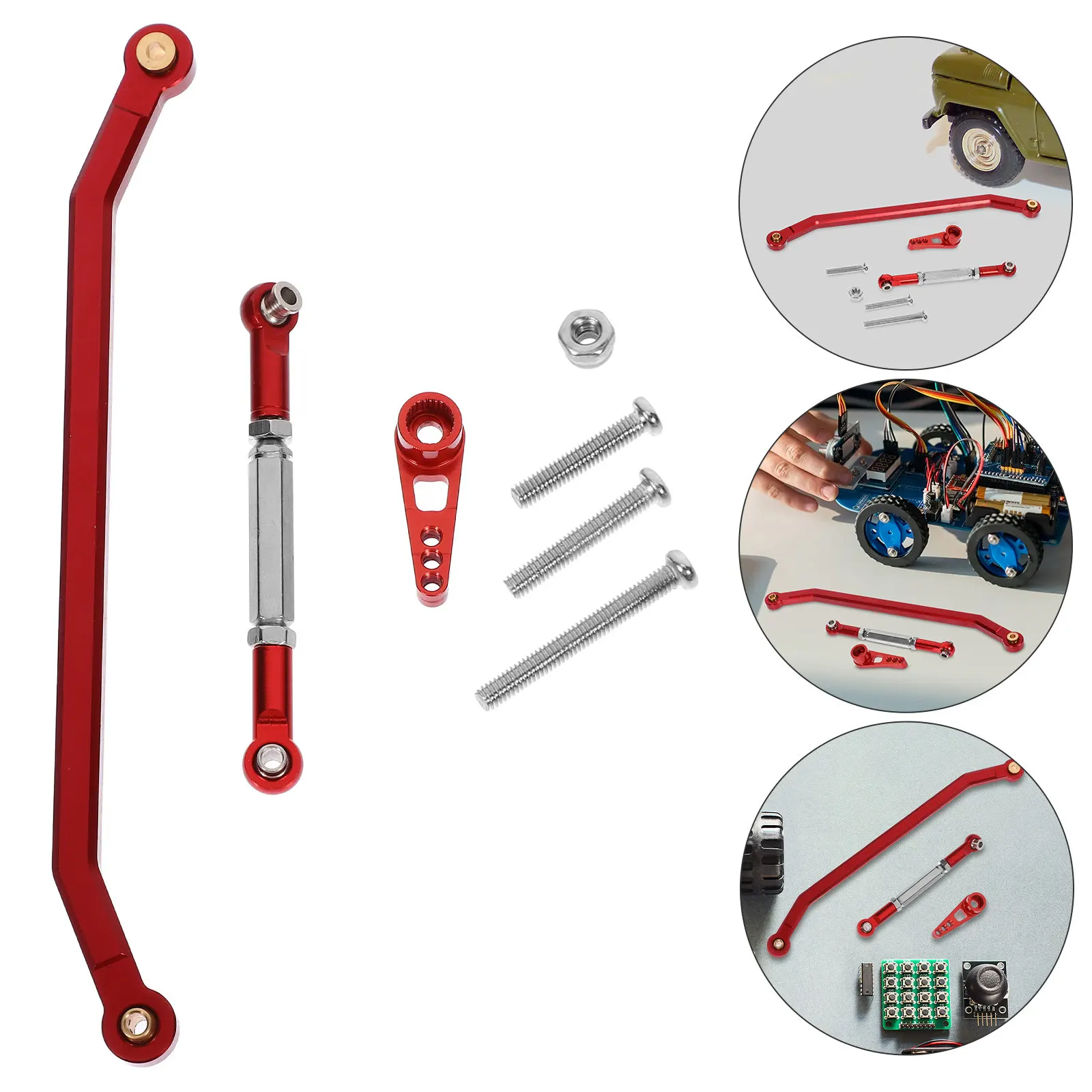 

Комплект рулевых тяг и рычагов для радиоуправляемых дрифт-машин: металлические, высокоточные, для плавного рулевого управления и улучшения характеристик на треке