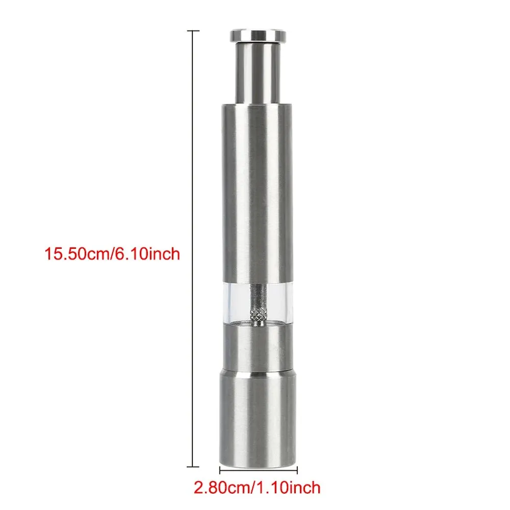 Manual Stainless Steel Kitchen Accessories Seasoning Grinding Pepper Mill Salt Pepper Spice Sauce Grinder