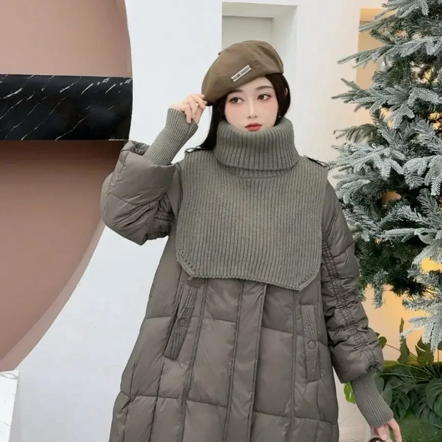 Hiver nouvelle écharpe tricotée pour femme doudoune pour les déplacements veste chaude