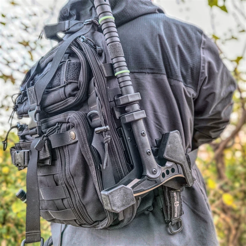 DulAxe à lame de montagne en plein air avec étui, équipement de survie, outil d\'urgence de combat, baguettes de camping, hache de randonnée