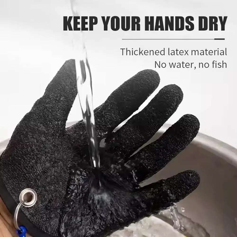 1 قطعة قفازات صيد الأسماك قفاز الصيد مع خطاف مغناطيسي قفازات عدم الانزلاق اصطياد الأسماك قفازات الصيد اللاتكس للملحقات