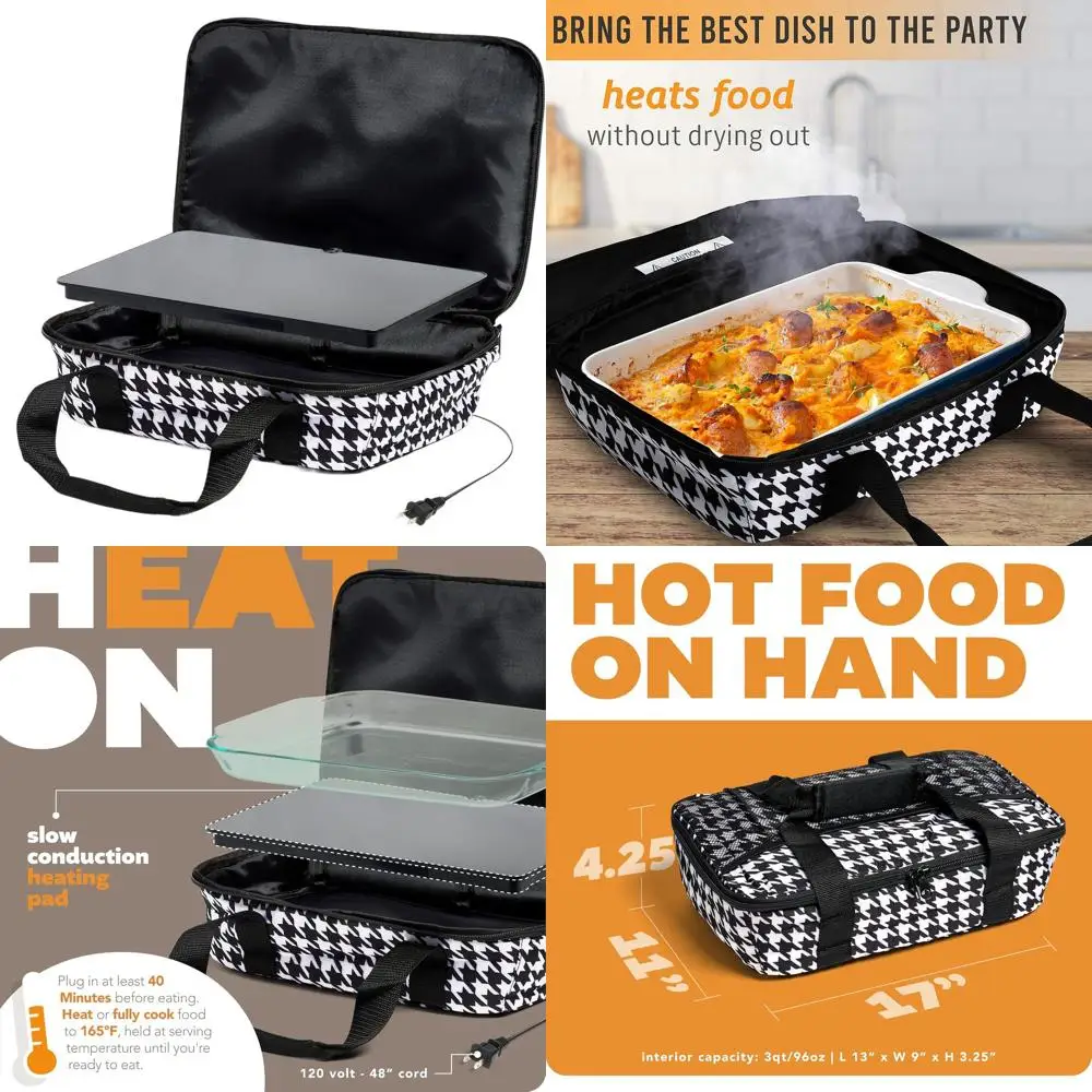 

Электрический подогреватель пищи большой емкости Max — дизайн «гусиная лапка», 120 В — портативный подогреватель для еды в машине и дома