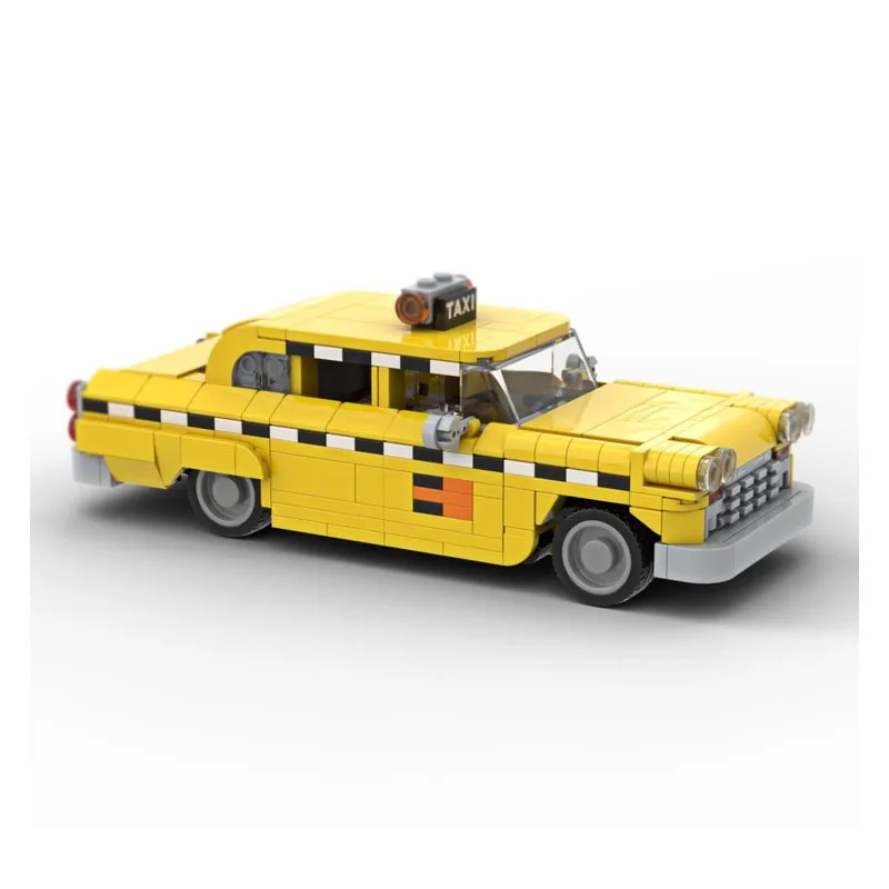 MOC-197088 nouveaux blocs de construction de Taxi de ville classique modèle 447 PartsMOC créatifs garçons enfants blocs de construction d'anniversaire jouet cadeaux