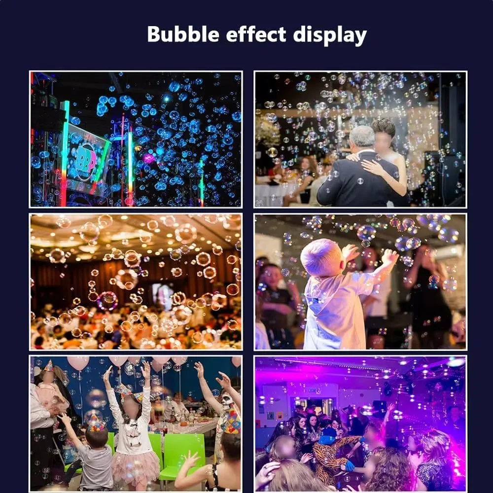 120W LED Bubble Machine DMX512 Remote Control Wedding Bubble Sprayer RGBW Stage Effect Equipment For Kids Party DJ Disco Event 6