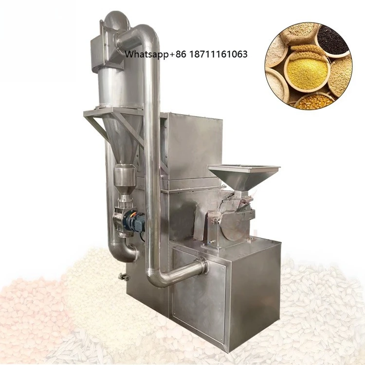 Dust Collector Rice Wheat Flour Making Corn Grain Maize Powder Grinder Grinding Mill Machine With Cyclone Dust Removal
