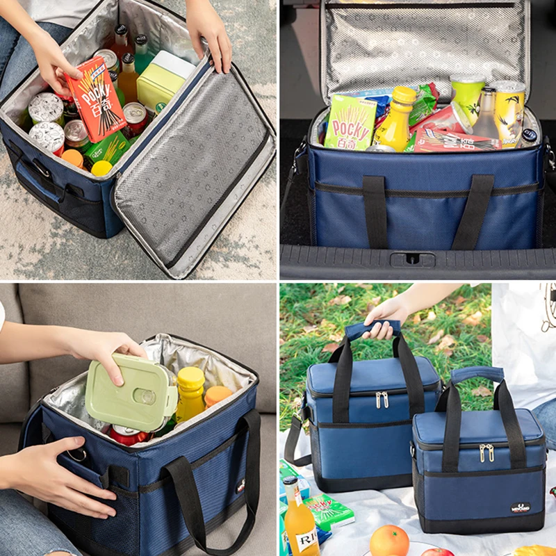 10L 35L 68L Large Capacity Cooler Portable Fridge Thermal Bag Picnic Outdoor Storage Food Bag Insulated Lunch Bag Free Shipping