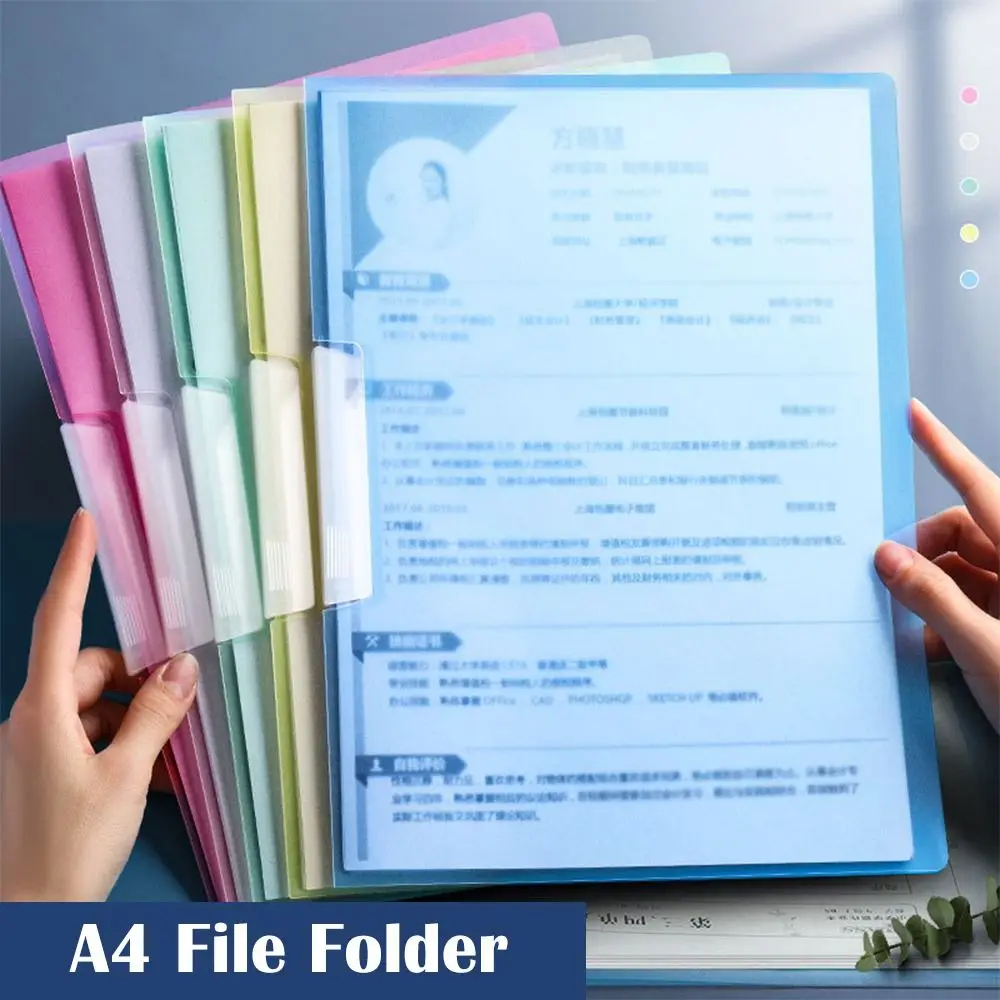 Students Receipt Holder Documents Clip A4 Clipboard File Folder Paper Memo Clip Paper Organizer Loose Leaf File Binder