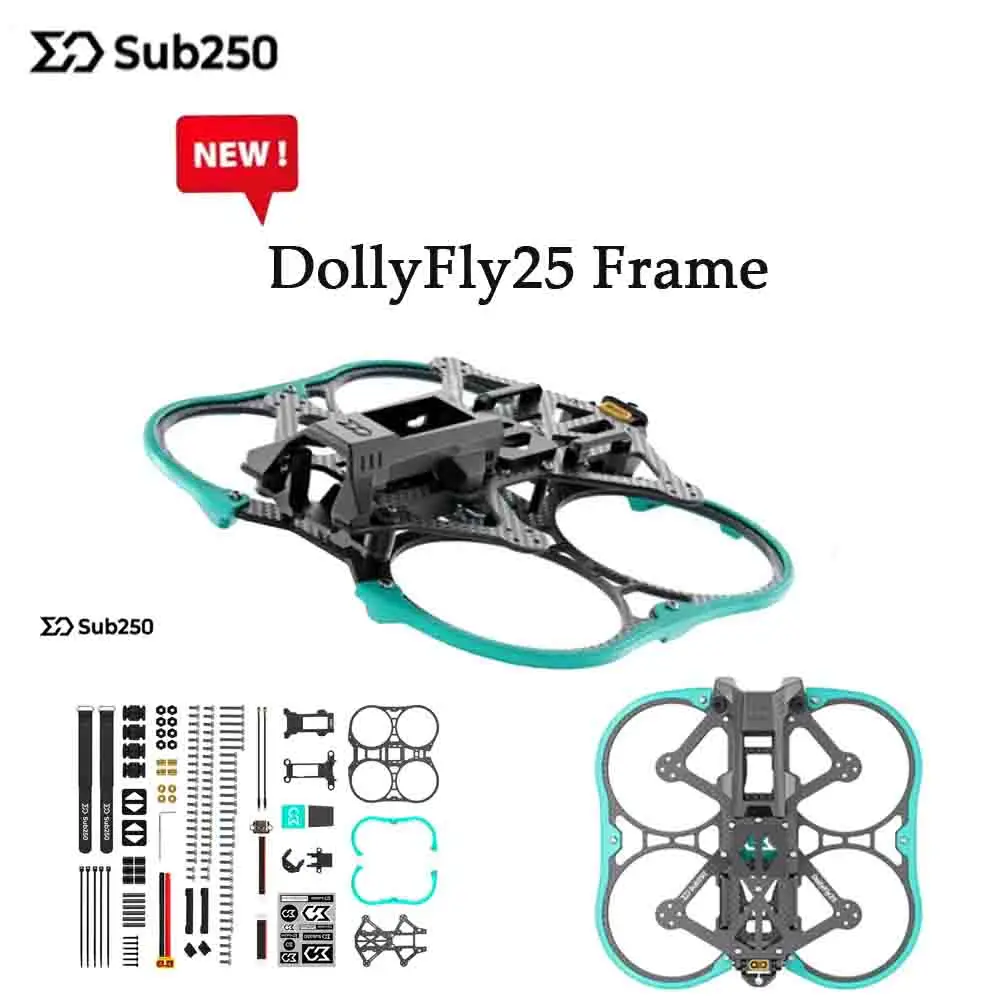 Sub250 DollyFly25 フレームキット & パーツ アクセサリー ベース クアッドコプター FPV フリースタイル レーシング ドローン DollyFly25 Acessorios RC