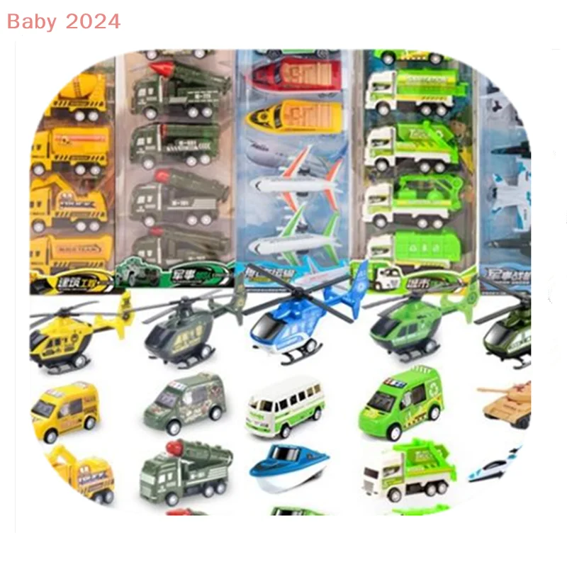 

Необходимая игрушка для мальчиков: 4/6 моделей инженерных транспортных средств с откатом, инерционный санитарный грузовик.