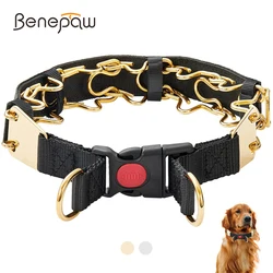 Benepaw Stainless Steel Dog Prong Collars Adjustable Pet Choke Pinch Collar Heavy Duty Chain For Medium Large Dogs Training