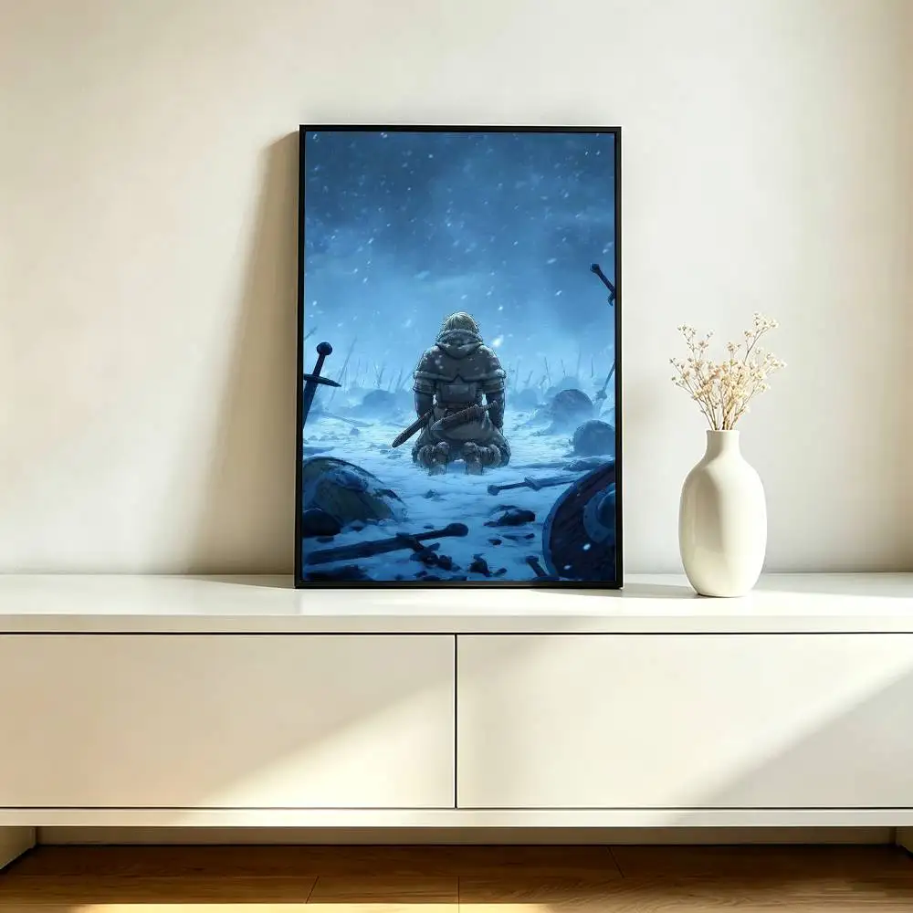 Cool Anime V-Vinland Saga Poster Waterproof Wall Art Sticker For Bar Living Room Vintage Decor High Quality Print Gift
