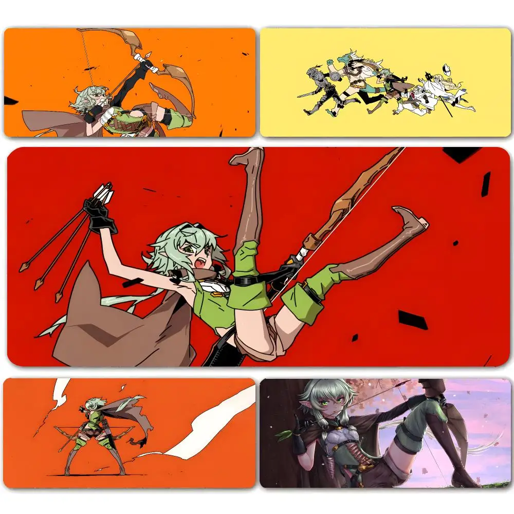 Goblin Slayer High Elf Archer Mouse Pad Mousepad Large Gaming Mouse Pad LockEdge Thickened Computer Keyboard Table Desk Mat