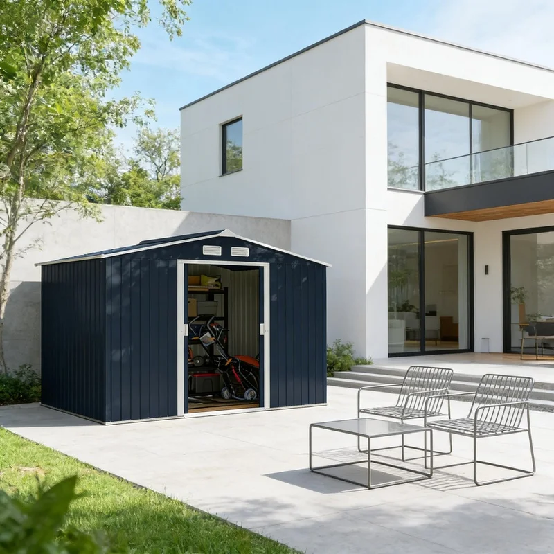 

Spacious Metal Tool Shed for Outdoor Storage