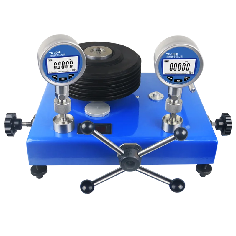 High Precision YS-600 Portable Dead Weight Tester Pressure Calibrator Equipment With Primary Standard And Digital Gauge