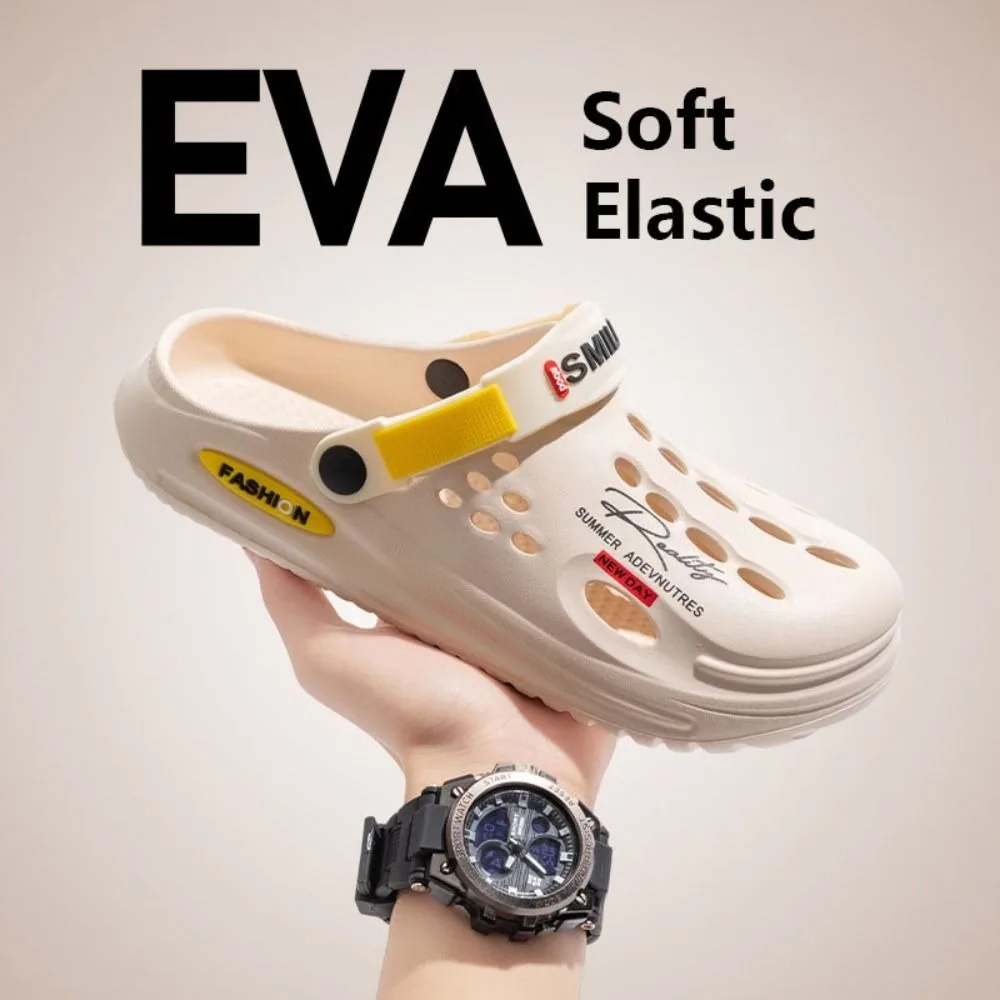 Fashion EVA Men's Slippers Summer Non-Slip Platform Sandals Comfortable Soft Sole Men's Sandals Shoes Indoor Outdoor