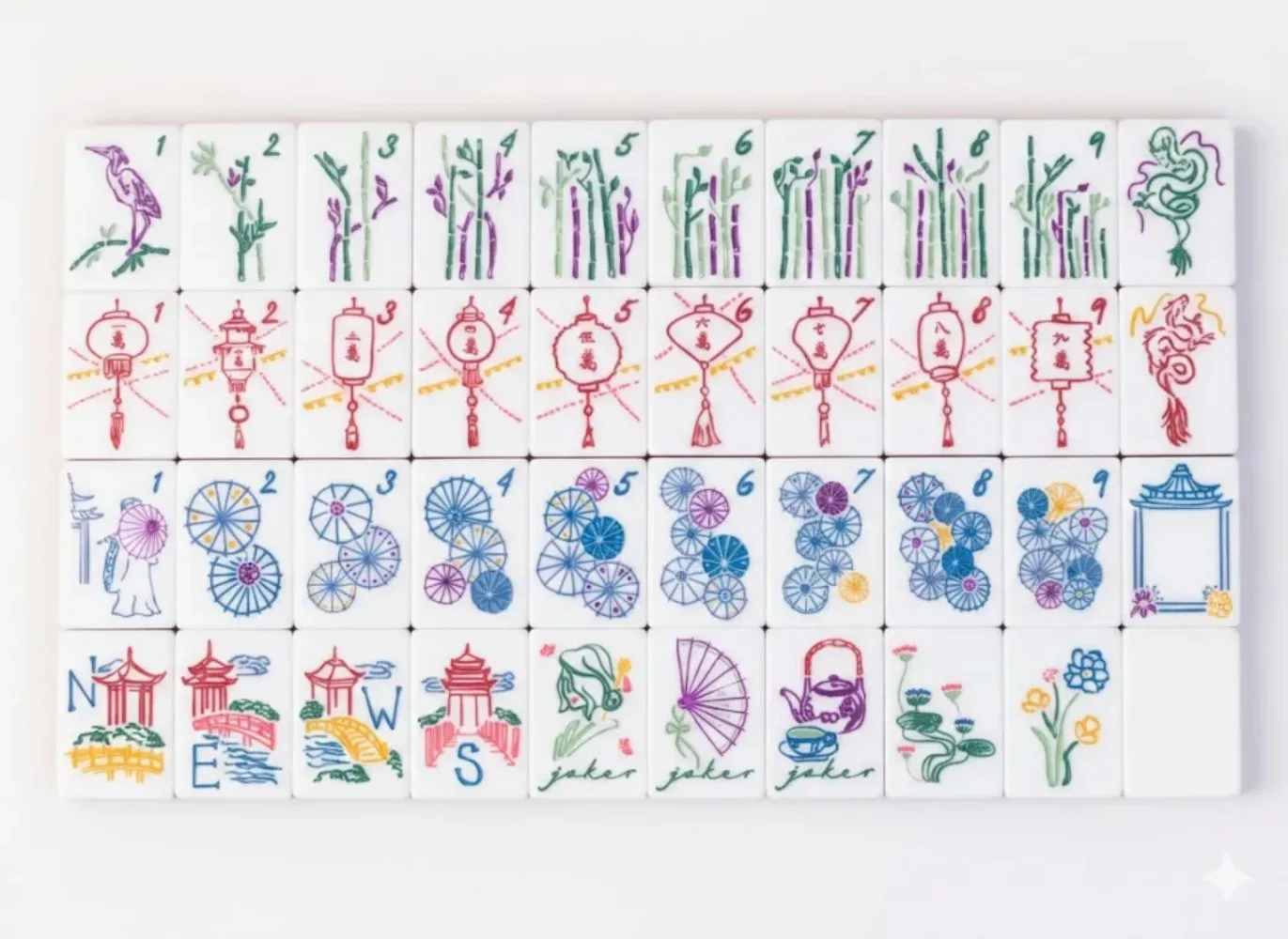 

Factory OEM Color 160 Mahjong Tiles Mahjong Crafts Luxury American Mahjong Art Tile Mini Acrylic Set Artworks