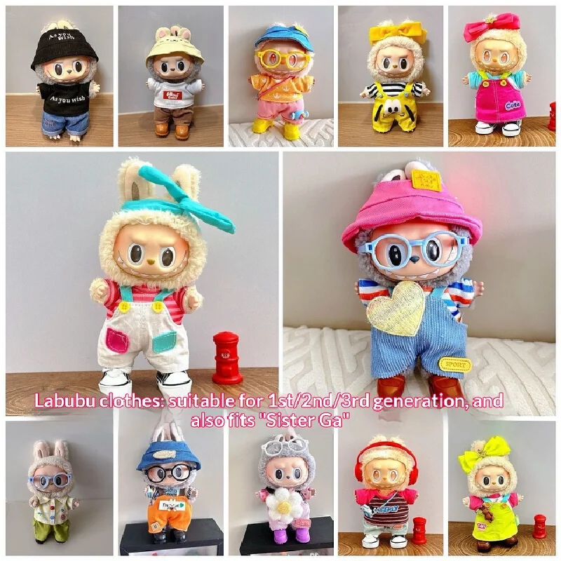 for Labubu doll clothing sets are fashionable and versatile First and second generation doll toy accessories