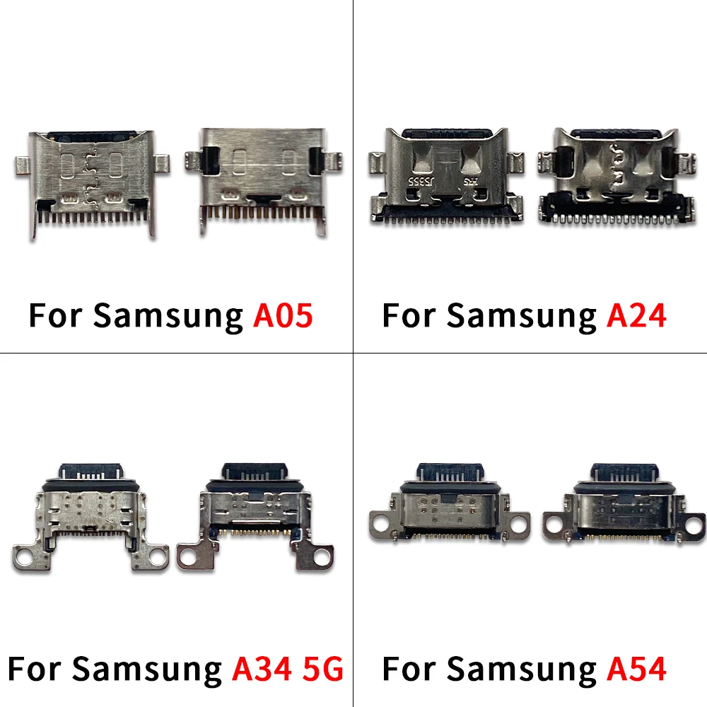 Micro mini conector de soquete de USB Jack, carregador para Samsung A04E, A04S, A05, A05S, A13, 4G, A13, 5G, A14, A145P, A146B, A20E, A23, A24, PCes