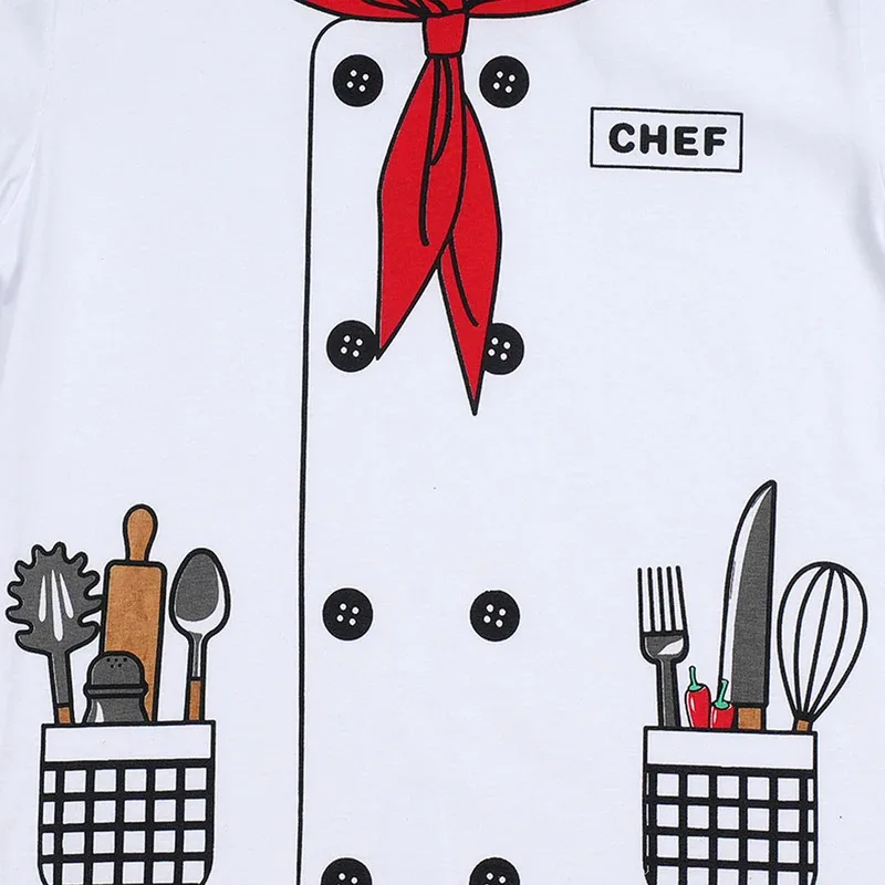 Kids Chef Costumes Cook Outfits Sets Child Carnival Kitchen Uniform Pajamas Clothes Halloween Cosplay Clothing view 3