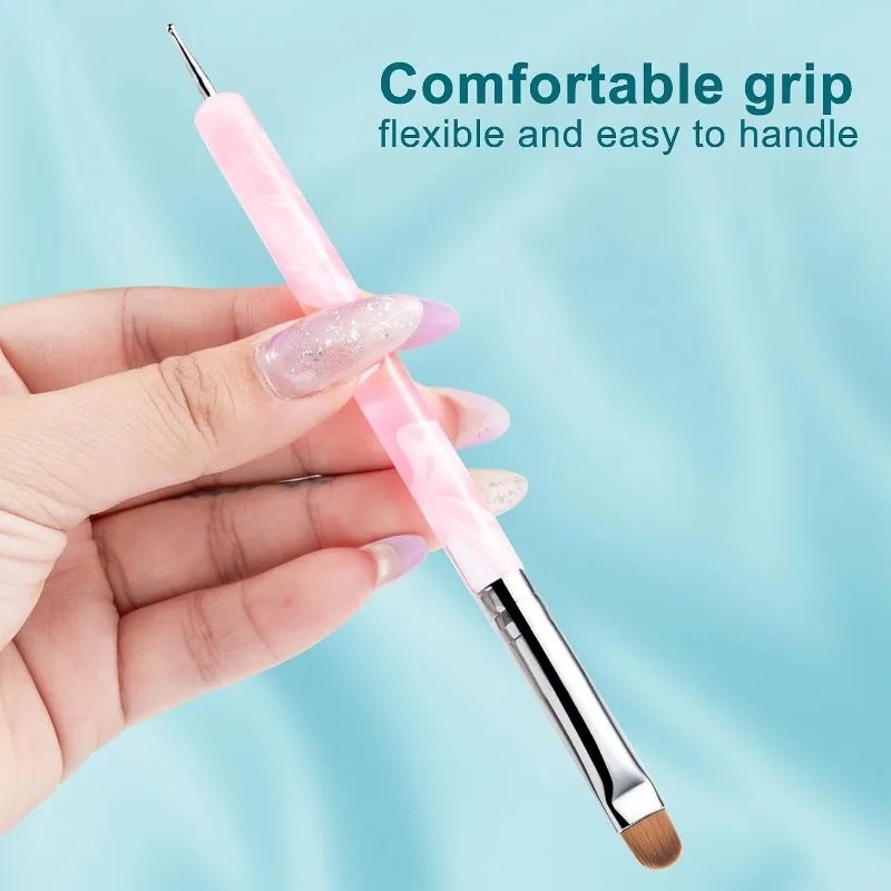 1/4/8PCS UV Gel Painting Brush For Nail Artistry French Nail Art Brush Dual-Ended Nail Art Dotting Pen Acrylic Handle Drawing