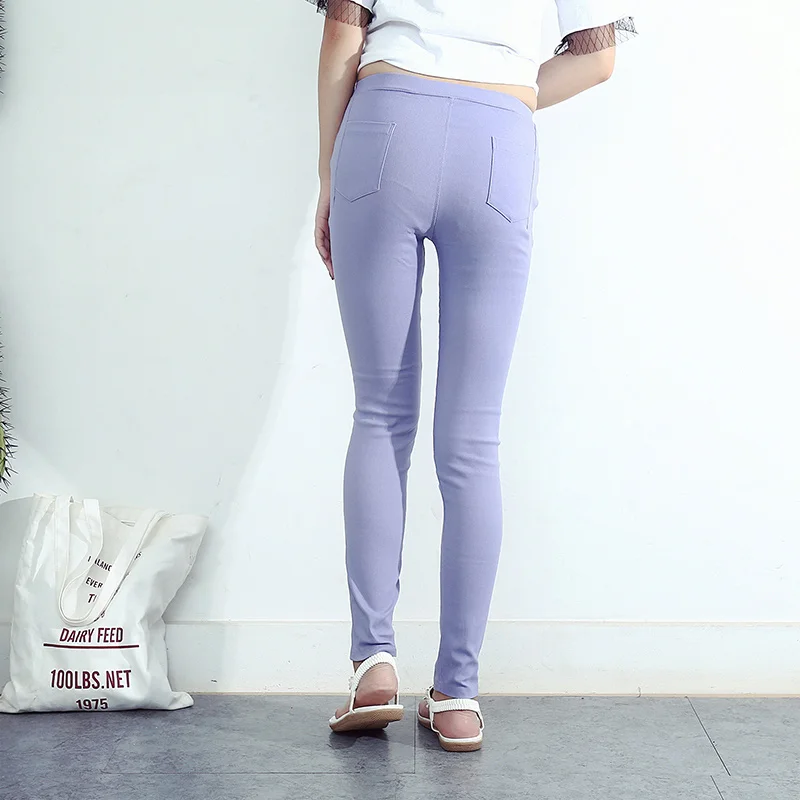 BIVIGAOS Fashion Multicolor High Elastic Woven Casual Legging Pants Clothing Slim Thin Skinny Leggings Pencil Pants For Women