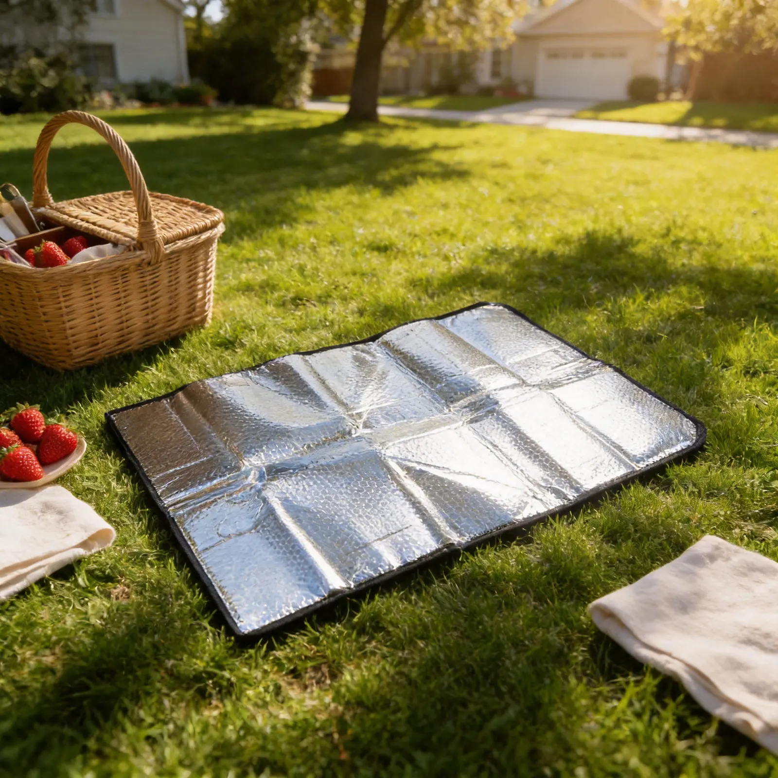 Aluminum Foil and Bubble Insulation Cover for Attic For Stairs Designed to Enhance Energy Efficiency and Protect Against Drafts