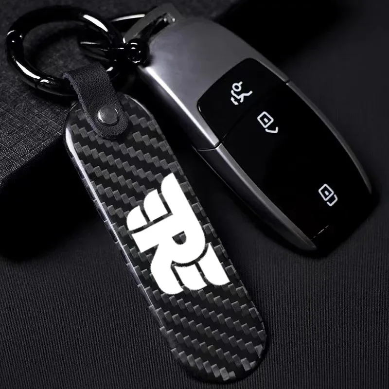 1PCS For Royal Enfield Bullet/Meteor/Classic 350 500 Interceptor Accessorie Motorcycle Keychain Keyring Carbon FiberHigh-Grade