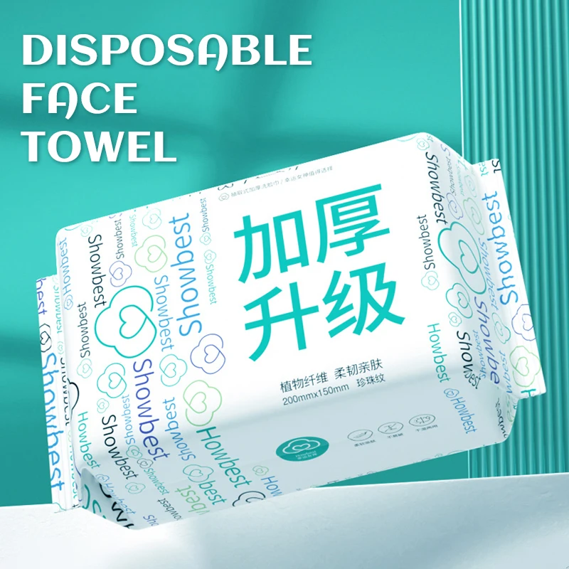 1 pack (30 pcs) disposable face towel travel cotton make-up cleaning soft dry wet face wash towel 100% cotton face towel