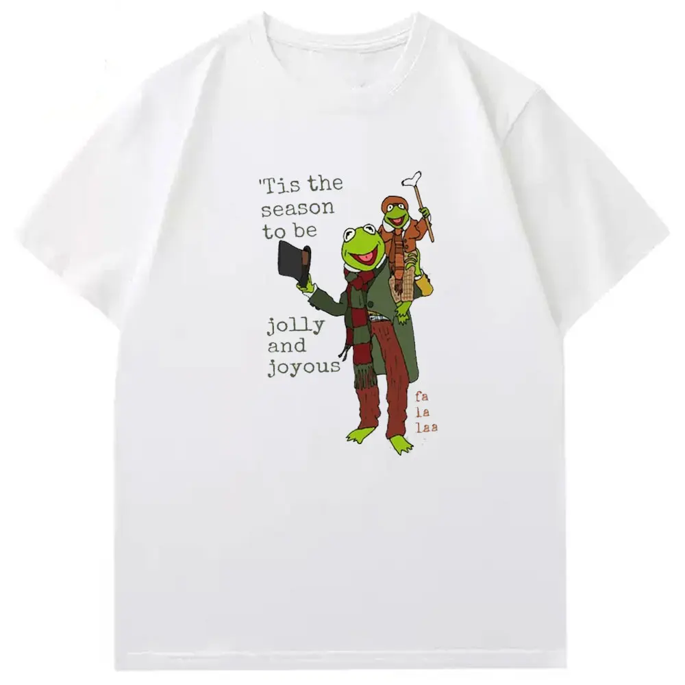 Muppet Christmas Carol - 'Tis The Season تي شيرت ثقيل الوزن تي شيرت للرجال مضحك جرافيك تي شيرت رجل وامرأة ملابس الشارع