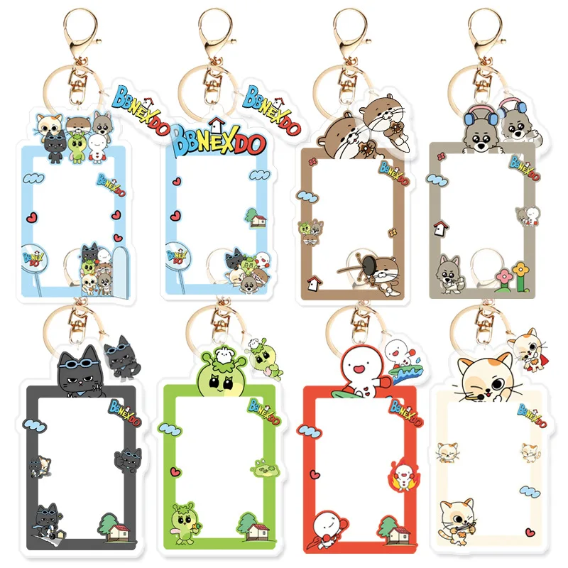 

BOYNEXTDOOR Cartoon Acrylic Card Sleeve Idol Style Keychain Keychain Accessory Celebrity Keychain Keychain Gift for Fans