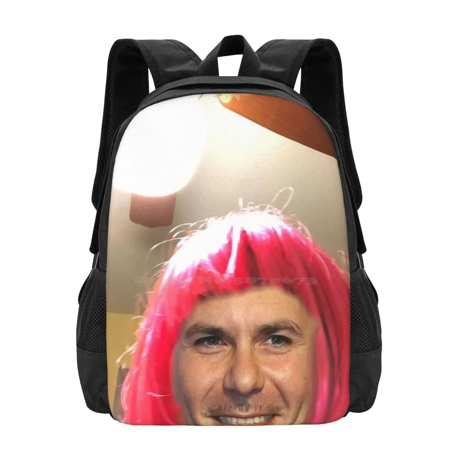 

Pitbull In A Pink Wig Meme Hot Sale Schoolbag Backpack Fashion Bags Mr Worldwide Pink Wig Pink Hair Pitbull Meme Trending