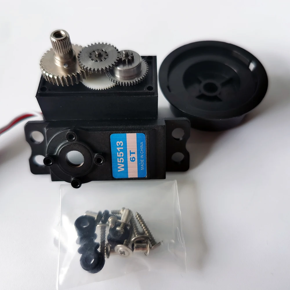 JX W5513-6T/2T/4T/1.5T 10kg Metal Gear Sail Winch Servo SW5513-6MA 0.9sec 360 Degree For Rc Sailing Competition Steering Gear