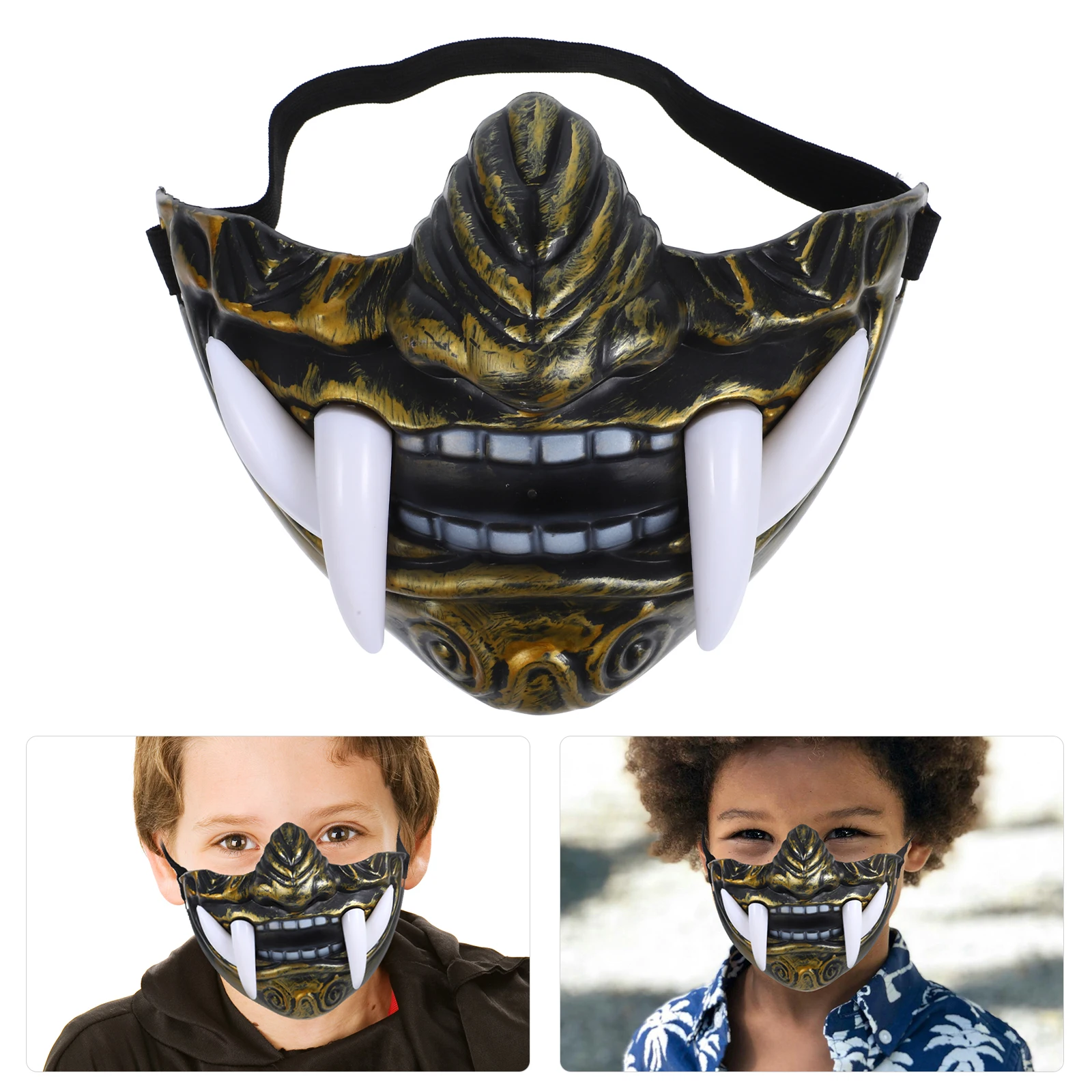 قناع الحكمة زي الهالوين LED الدعامة اليابانية لملحقات تنكرية ذهبية ملكة جمال #6