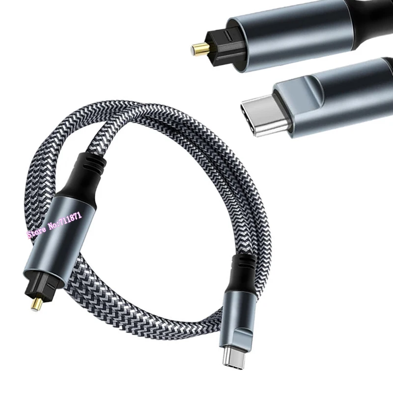 Usb Type C Мужской Toslink SPDIF Мужской адаптер Линейный кабель Usb C к SPDIF PCM оптоволоконный аудиолинейный кабель Шнур Тип-C к S/PDIF