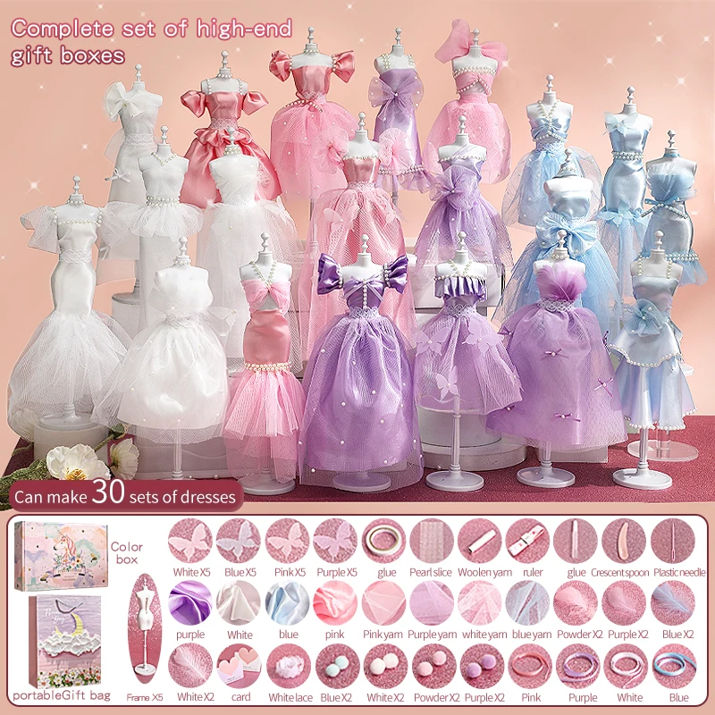 ชุดงานฝีมือออกแบบแฟชั่น DIY สำหรับเด็กผู้หญิง - บรรจุกล่องของขวัญขนาดใหญ่ เหมาะสำหรับเป็นของขวัญวันเกิดและของเล่นเด็ก