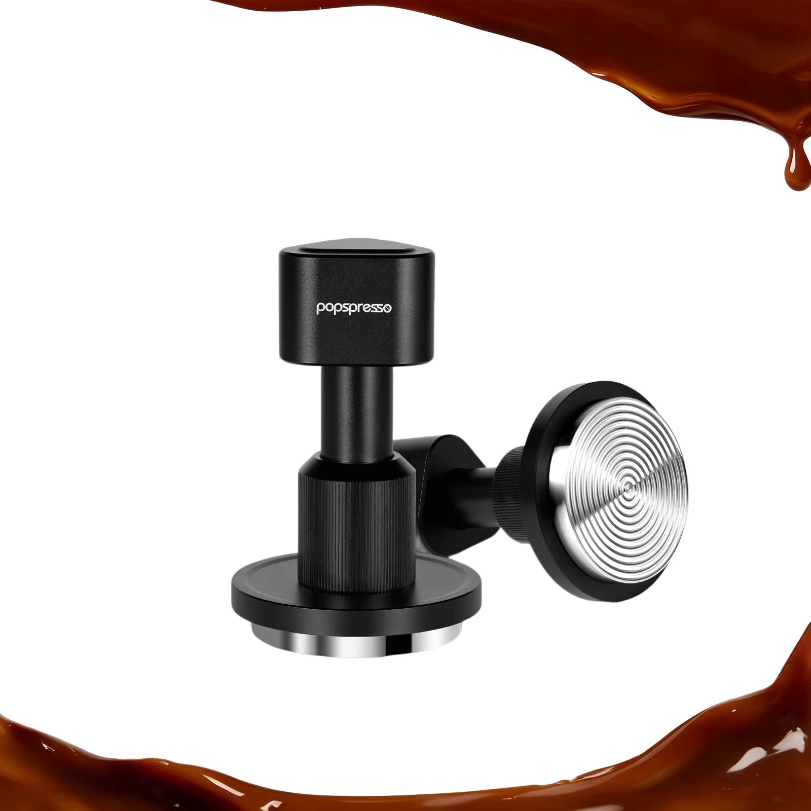

Popspresso Espresso Tamper Calibrated,3-Spring Loaded Design with 15lb/30lb Interchangeable Springs,for 51/54/58mm Portafilter