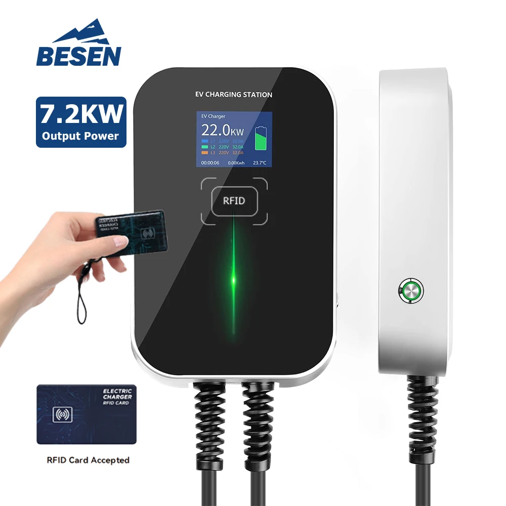 

OEM-зарядное устройство для электромобилей SWIPE CARD, 7 кВт, 1 фаза, для домашнего использования, 32A Wallbox 62196-2, RFID-карта переменного тока, зарядные станции для электромобилей
