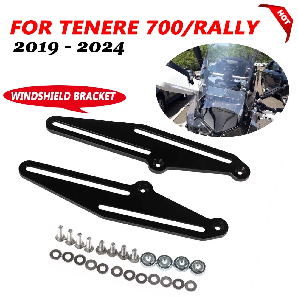 

For Yamaha Tenere700 XTZ700 Windscreen Adjusters Tenere 700 2019 - 2024 Motorcycle Accessories Support Holder Windshield Bracket