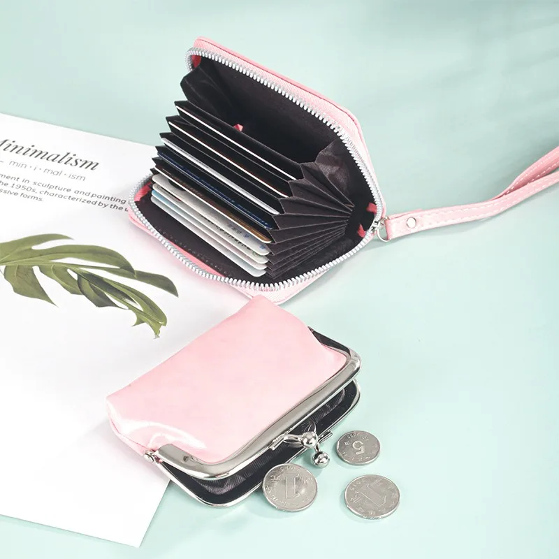 Retro-Mode-Geldbörse für Damen, Pu-Schnalle, Münzgeldbörse, großes Fassungsvermögen, wasserdicht, ultraleicht, mit mehreren Steckplätzen, Kartenpaket-Geldbörse für Damen