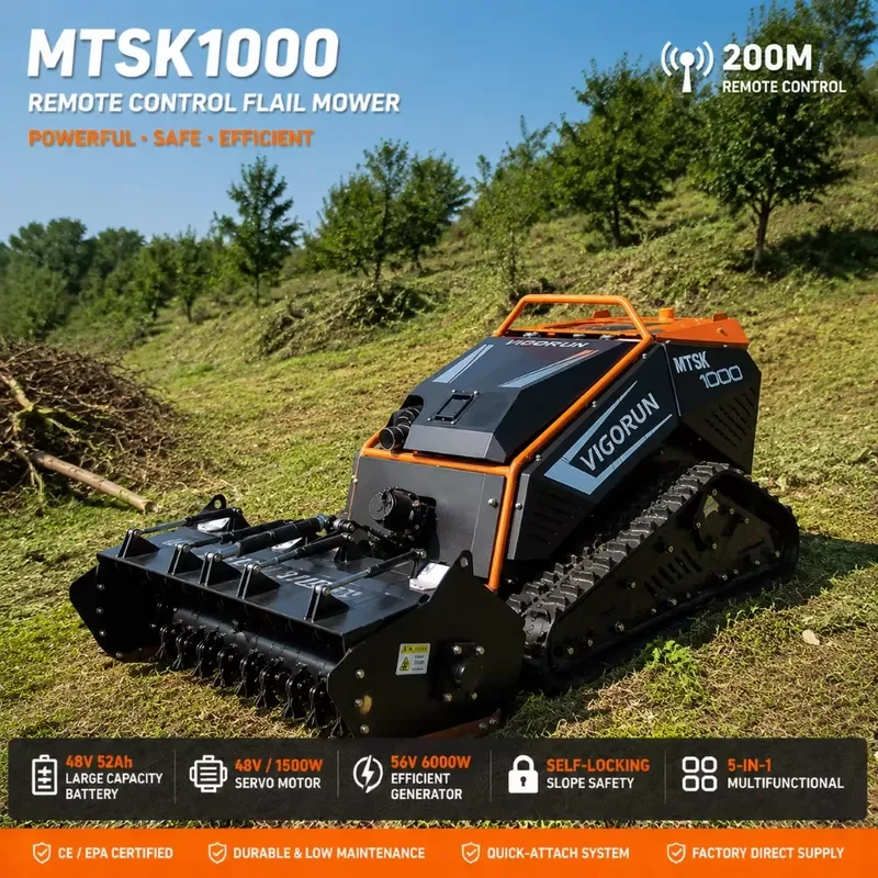 Mulcher Lawn Mower Grass Cutting Machine, Generator, Self Lock Slope Safety & One Touch Start