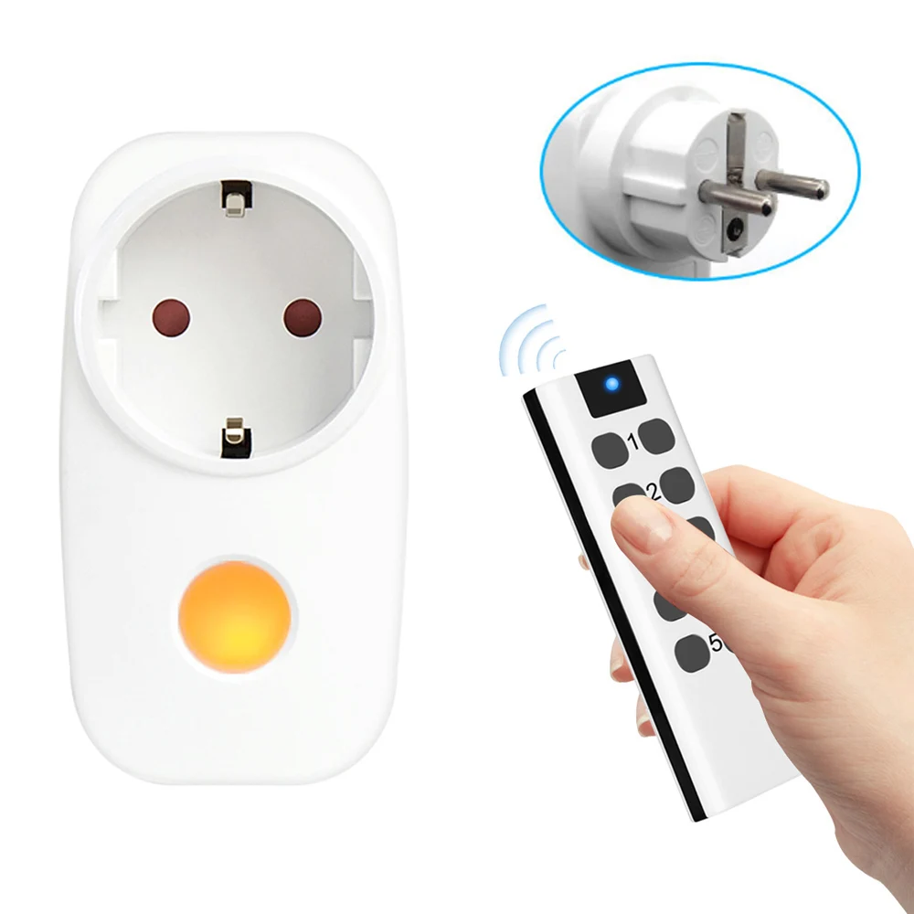 French EU Smart Socket Wireless Power Plug 433Mhz Universal Remote Control Controller RF Switch 16A Programmable Outlets Homekit