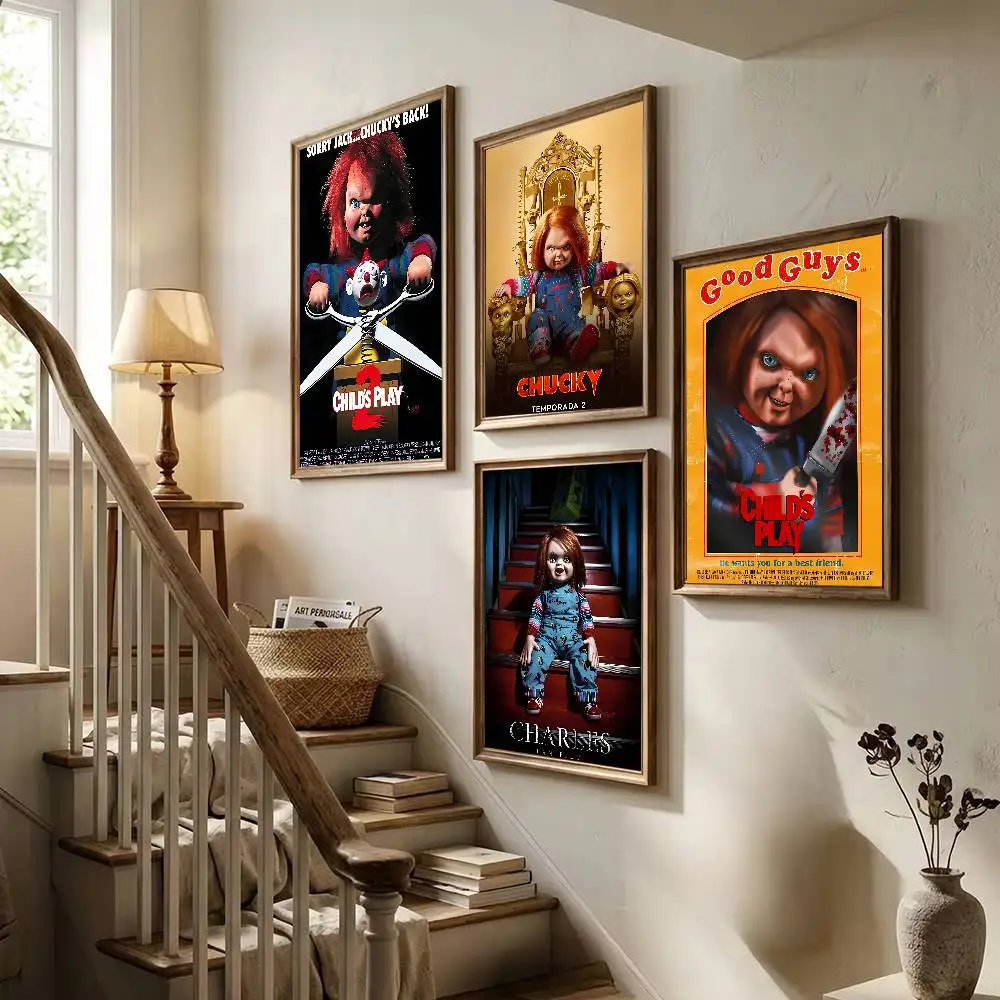 Classic Horror Movie C-Chucky Poster HD Waterproof Self-Adhesive Wall Art – Multi-Scene Use, Top Gift Pick