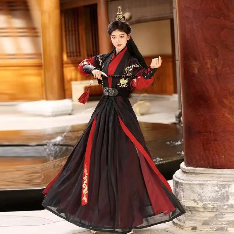 

Древний жетон тигра, платье ханьфу для мужчин и женщин, традиционный боевой костюм китайской династии Сун, винтажный крутой костюм фехтовальщика для косплея