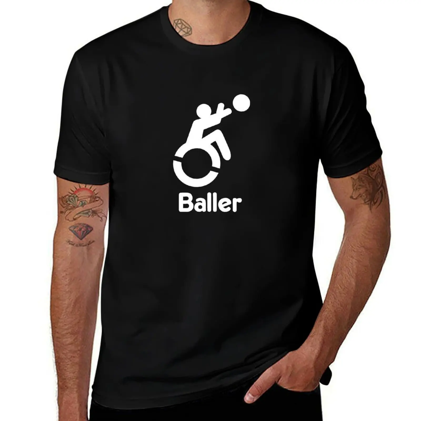 

Wheelchair Basketball Baller Disability Awareness T-Shirt Soft Lightweight Cotton T-Shirt