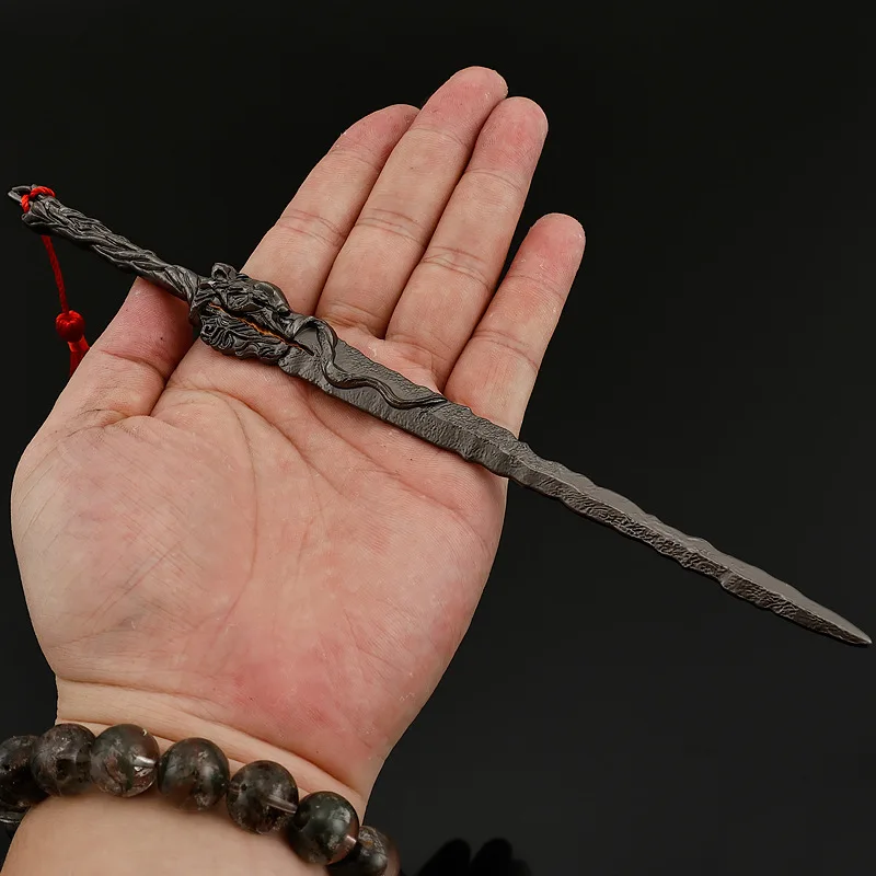 22 cm/8.66in Perfect World Anime Zwaard Shi Hao Da Luo Zwaard Lichaam Wapen Model Volledig Metalen Ambachtelijke ornament Jongen Festival Gift